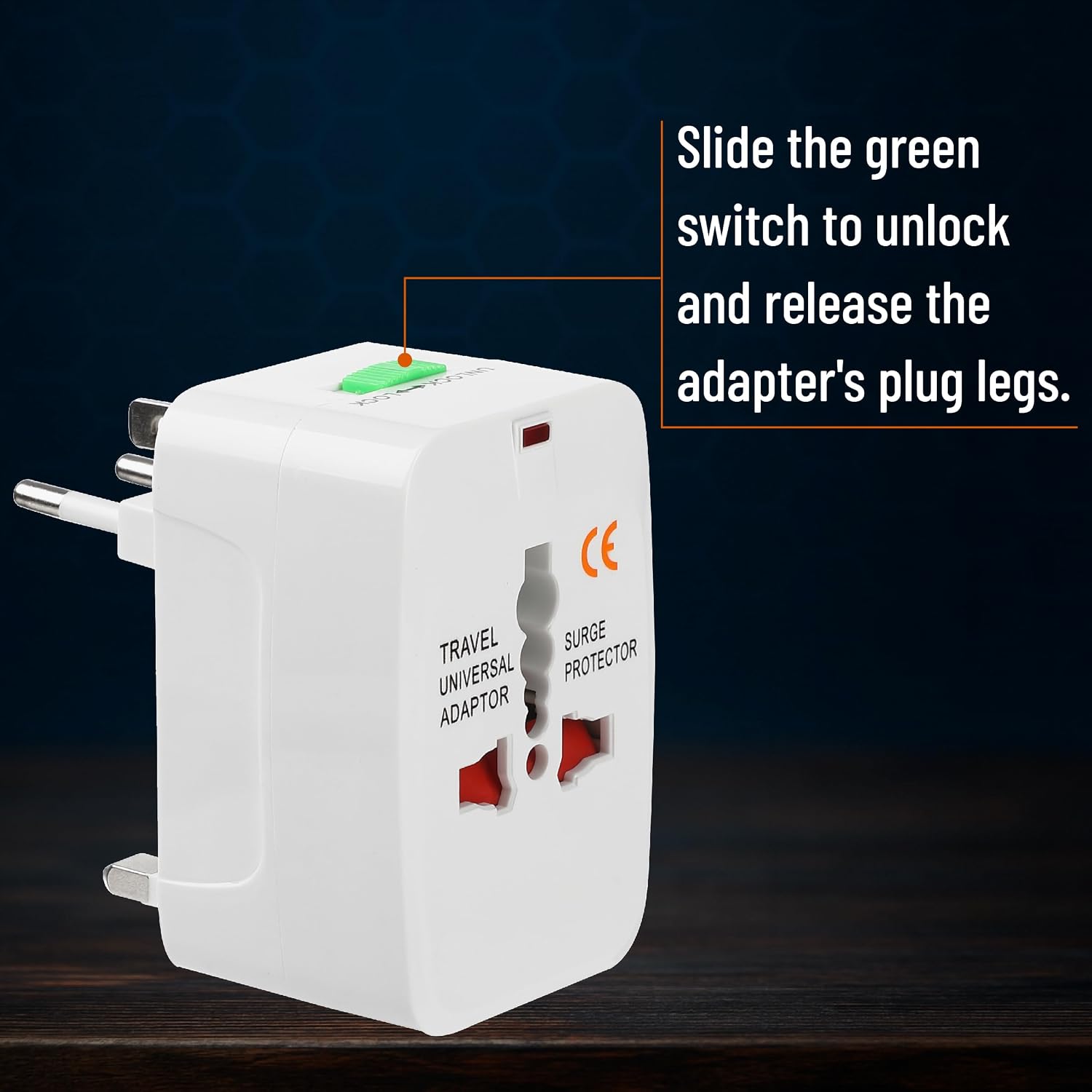 Bates- Universal Adapter for Travel, Compact International Power Adapter for USA, EU, UK, Australia, and India Outlets, All in One - Image 4