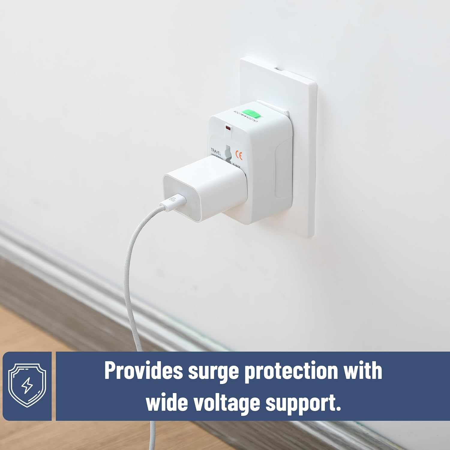Bates- Universal Adapter for Travel, Compact International Power Adapter for USA, EU, UK, Australia, and India Outlets, All in One - Image 6